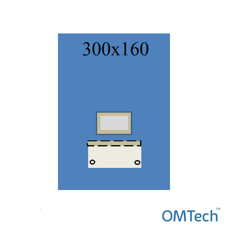 Покриття операційне OMTech™ для кесаревого розтину №5 300см х 160см - на дугу, з адгезивним операційним полем 25см х 25см (ламінований спанбонд - 45 г/м2)